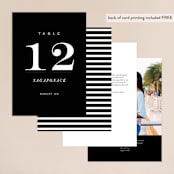 "Enamored" - Table Numbers in Obsidian by Kimberly FitzSimons - Back of Card Options