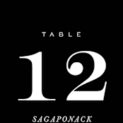 "Enamored" - Table Numbers in Obsidian by Kimberly FitzSimons - Detail