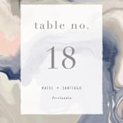 "marble majesty" - Table Numbers in Mountain Range by Hooray Creative - Detail