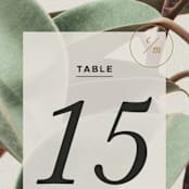 "Powder Room Florals" - Table Numbers in Cream by Ariel Rutland - Detail