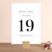 "Harmonie" - Table Numbers in Cloud by Carly Reed Walker - Front