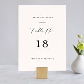 "Eternal" - Table Numbers in Ecru by Carly Reed Walker - Front
