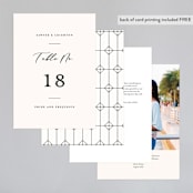 "Eternal" - Table Numbers in Ecru by Carly Reed Walker - Back of Card Options