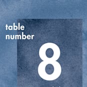 "Contemporary" - Table Numbers in Peony by Liz Conley - Detail