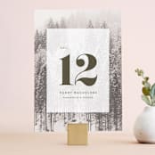 "torrone" - Table Numbers in Cedar by chocomocacino - Front