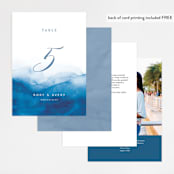 "Watercolor waves" - Table Numbers in Ocean by Yuliya Evseeva - Back of Card Options