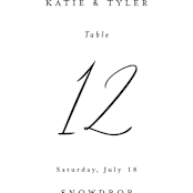 "Tallulah" - Table Numbers in Linen by Jennifer Wick - Detail