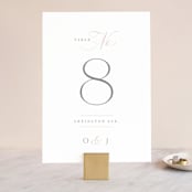 "Gramercy" - Table Numbers in Blush by Kristie Kern - Front