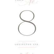 "Gramercy" - Table Numbers in Blush by Kristie Kern - Detail