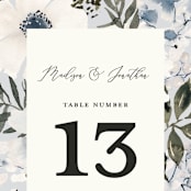 "Nantucket Romance" - Table Numbers in Marine by Chris Griffith - Detail