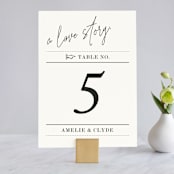 "A Storybook Wedding" - Table Numbers in Blush by Katy Shen - Front