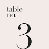 "The Loden" - Table Numbers in Ivory by Kelly Schmidt - Detail