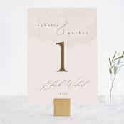 "a hundred years" - Table Numbers in Burnt Umber by Robin Ott - Front