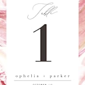 "pollen" - Table Numbers in Petal by Robin Ott - Detail