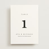 "Delicate" - Table Numbers in Obsidian by Jennifer Postorino - Front