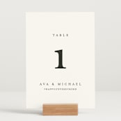 "Delicate" - Table Numbers in Obsidian by Jennifer Postorino - Displayed (stand not included)