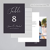 "Right Side" - Table Numbers in Blackberry by Susan Brown - Back of Card Options
