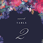 "Georgia" - Table Numbers in Navy by Lori Wemple - Detail
