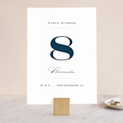 "Structured Charm" - Table Numbers in Midnight by Kimberly FitzSimons - Front