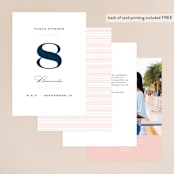 "Structured Charm" - Table Numbers in Midnight by Kimberly FitzSimons - Back of Card Options