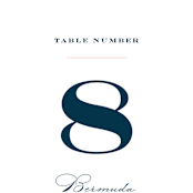 "Structured Charm" - Table Numbers in Midnight by Kimberly FitzSimons - Detail