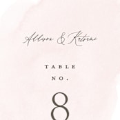 "Softly Layered" - Table Numbers in Blush by Everett Paper Goods - Detail