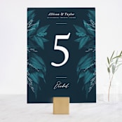 "Moonlit Garden" - Table Numbers in Twilight by GeekInk Design - Front