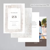 "Barnwood" - Table Numbers in Ash by Hooray Creative - Back of Card Options