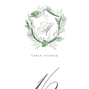 "Botanical Seal" - Table Numbers in Pastel by Kristen Smith - Detail