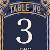 "Mosaic" - Table Numbers in Navy by GeekInk Design - Detail
