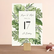 "Tropical Vows" - Table Numbers in Jade by Chris Griffith - Front