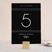 "Vesperum" - Table Numbers in Slate by GeekInk Design - Front