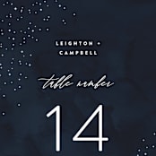 "Celestial" - Table Numbers in Night Sky by Carly Reed Walker - Detail