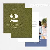 "romance in spring" - Table Numbers in Olive by Angela Marzuki - Back of Card Options