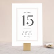 "Photographed" - Table Numbers in Ecru by Creo Study - Front