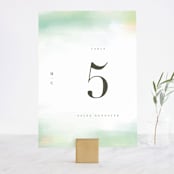 "yuzu" - Table Numbers in Lime by chocomocacino - Front