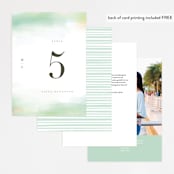 "yuzu" - Table Numbers in Lime by chocomocacino - Back of Card Options