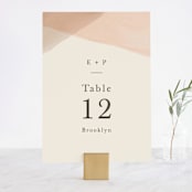 "Desert Wash" - Table Numbers in Peach by Amy Kross - Front