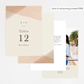 "Desert Wash" - Table Numbers in Peach by Amy Kross - Back of Card Options
