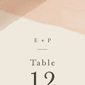 "Desert Wash" - Table Numbers in Peach by Amy Kross - Detail