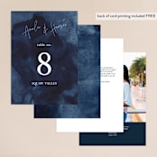 "Plain and Simple" - Table Numbers in Sapphire by Chris Griffith - Back of Card Options