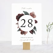 "floral corner" - Table Numbers in Marsala by Cass Loh - Front