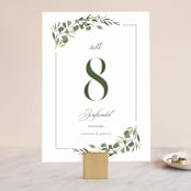 "Ensconce" - Table Numbers in Leaf by Kristie Kern - Front