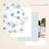 "Midnight Snowfall" - Table Numbers in Navy by Alethea and Ruth - Back of Card Options