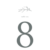 "Sketch" - Table Numbers in Cloud by Sara Hicks Malone - Detail