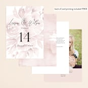 "Wedding Dream" - Table Numbers in Blush by Chris Griffith - Back of Card Options