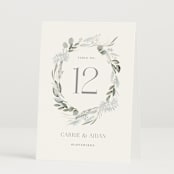 "Amorino" - Table Numbers in Sage by Petra Kern - Folded
