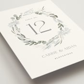 "Amorino" - Table Numbers in Sage by Petra Kern - Detail