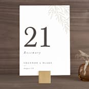 "Herb Garden" - Table Numbers in Taupe by Sarah Brown - Front