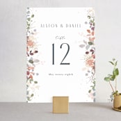 "Golden Hour" - Table Numbers in Water Lily by Jennifer Wick - Front